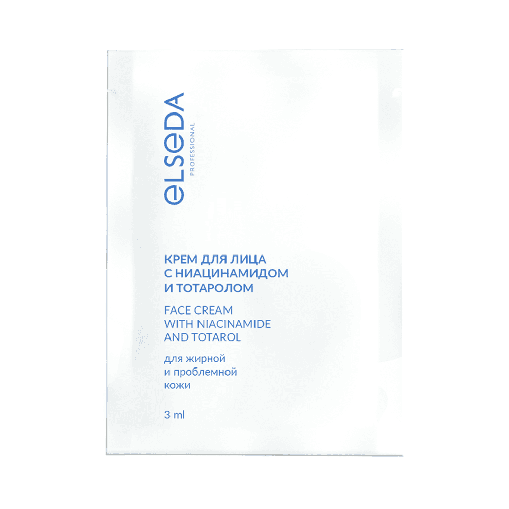 САШЕ Крем для лица с ниацинамидом и тотаролом для жирной и проблемной кожи 3 мл.
